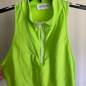 Neon Green Rave Crop Top
